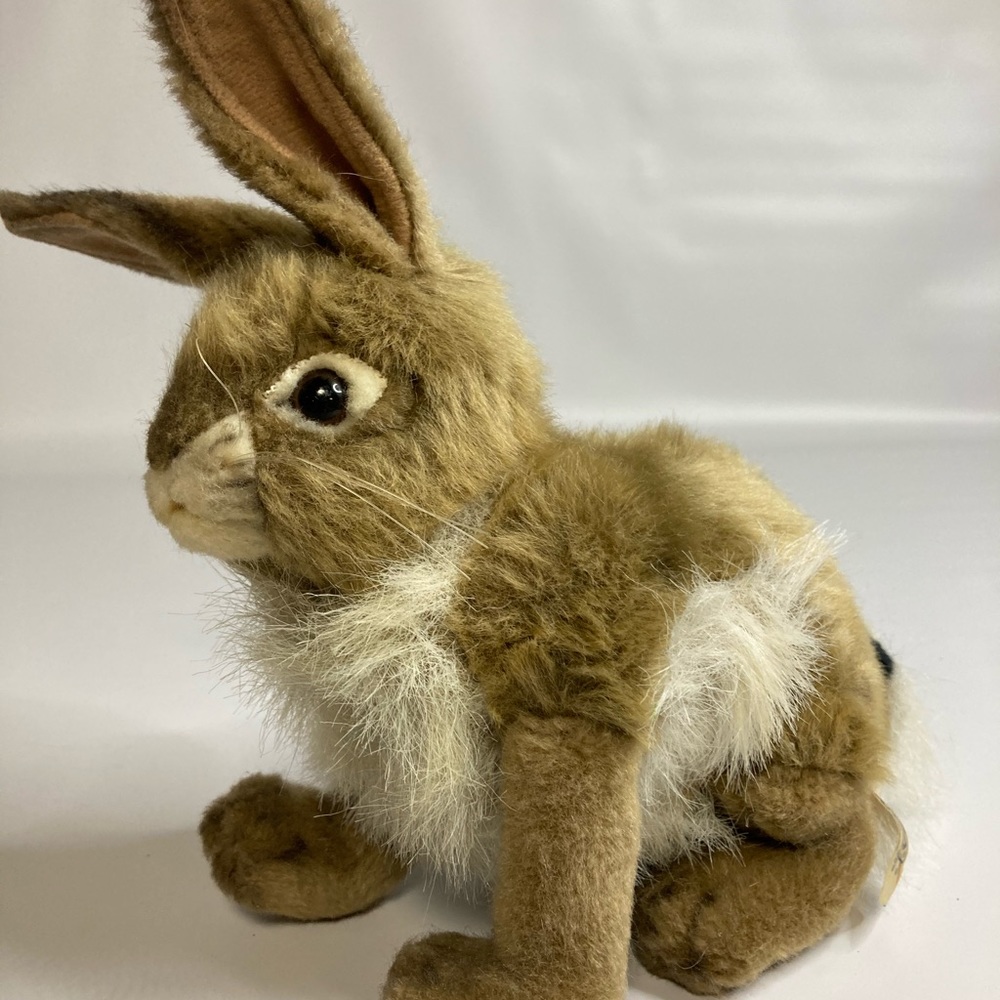 Hansa brown soft bunny plush 9”1999.